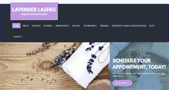 Desktop Screenshot of lavenderlashes.com