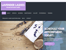 Tablet Screenshot of lavenderlashes.com